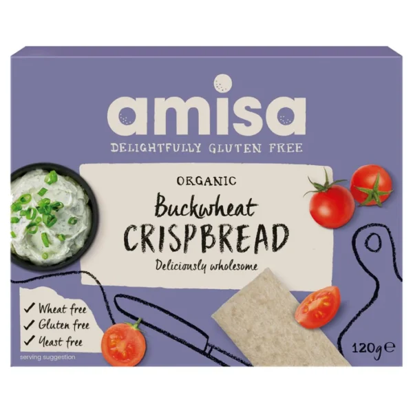 Amisa Organic Gluten Free Buckwheat Crispbread 120g