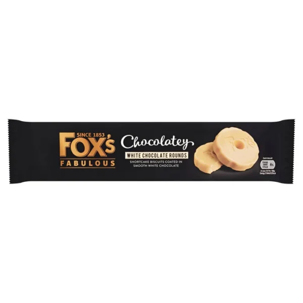 Fox's Biscuits Chocolatey White Chocolate Rounds 130g