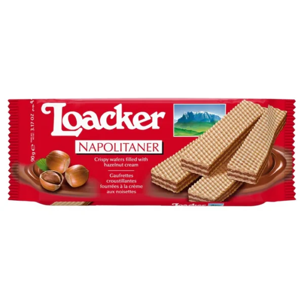 Loacker Napolitaner Hazelnut Cream Wafer 90g - Special Offer