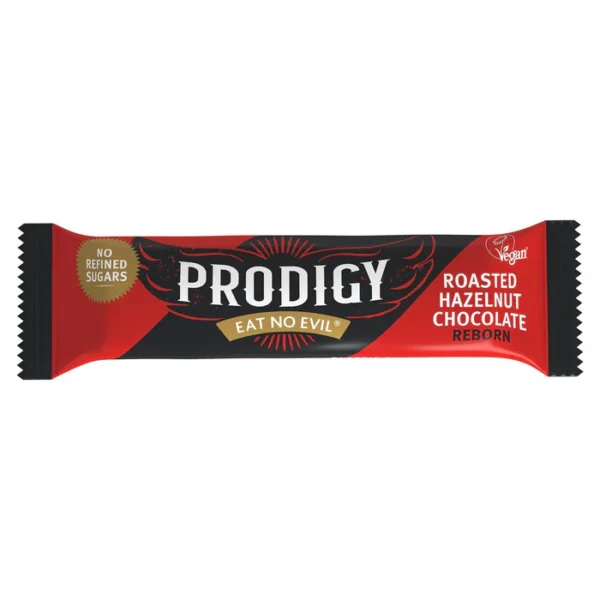 Prodigy Chunky Roasted Hazelnut Chocolate Bar 35g