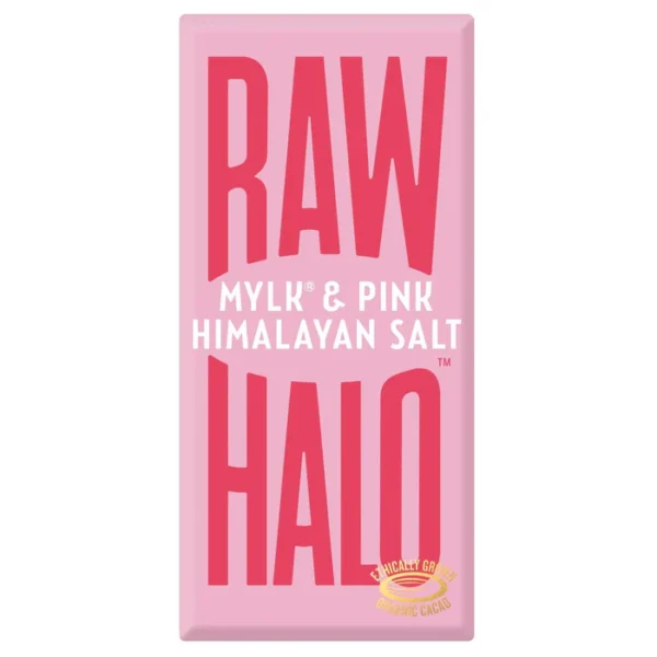 Raw Halo Vegan Mylk & Pink Salt Chocolate Bar 70g