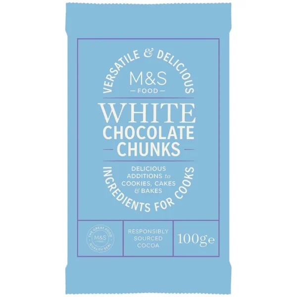 M&S White Chocolate Chunks 100g