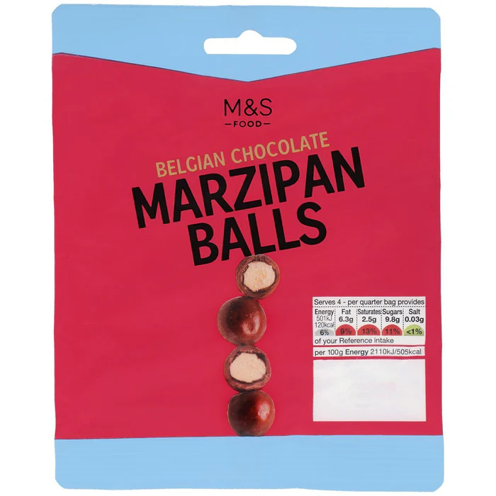 M&S Belgian Chocolate Marzipan Balls 95g