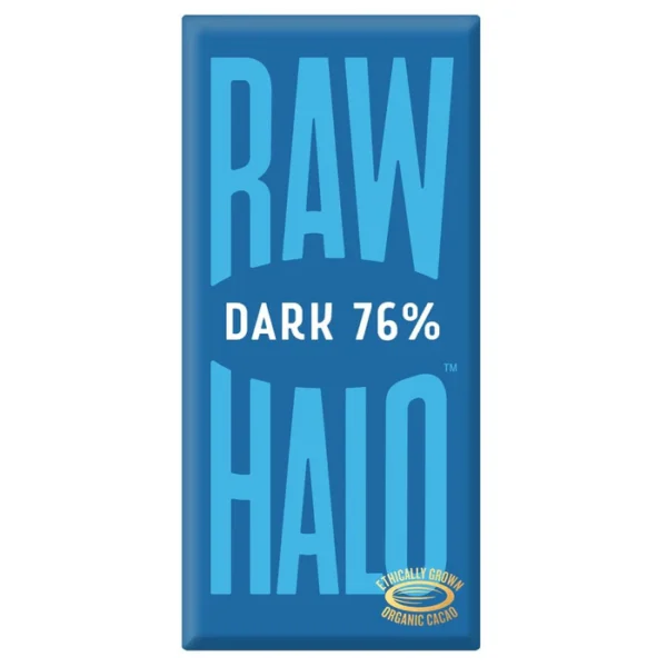 Raw Halo Vegan Dark 76% Chocolate Bar 70g