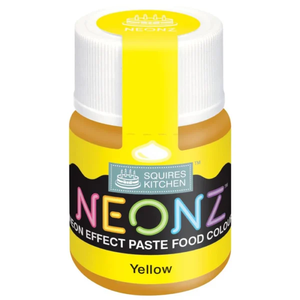 Squires Kitchen Neonz Paste Food Colour Yellow 20g