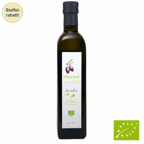 Huile d'olive biologique Koroneiki de Grèce Arcadie 500 ml - Eliamed