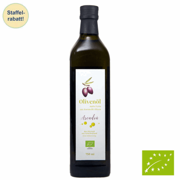 Bio Olivenöl Koroneiki aus Griechenland Arcadia 750 ml - Eliamed
