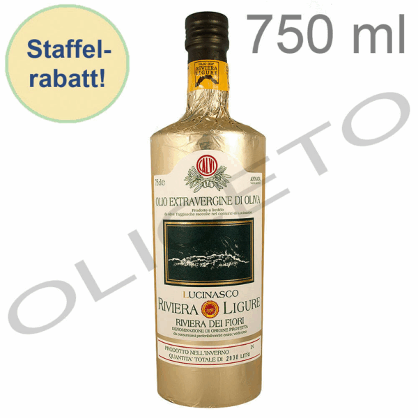 Lucinasco Riviera dei Fiori DOP 750 ml Taggiasca Olivenöl Riviera Ligure - Calvi