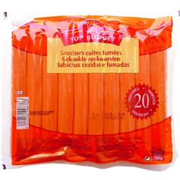 top budget saucisses cuites fumees