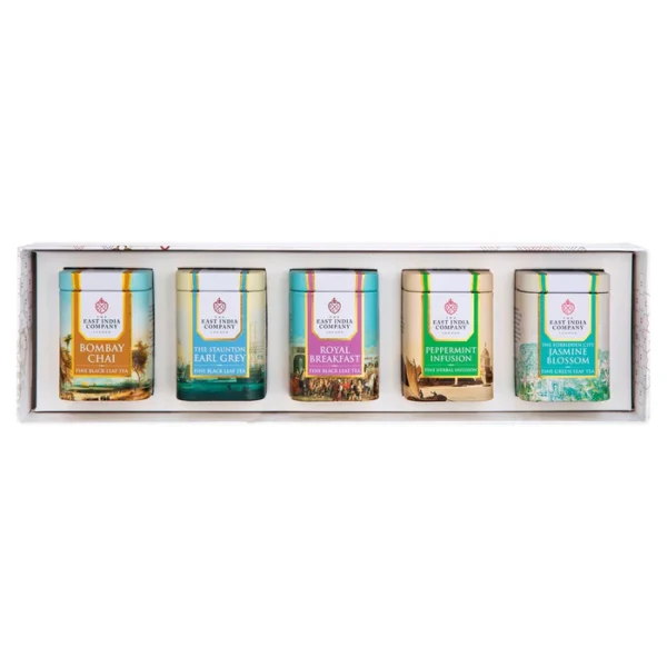 East India Company Miniature Loose Tea Caddy Gift Selection 5 per pack