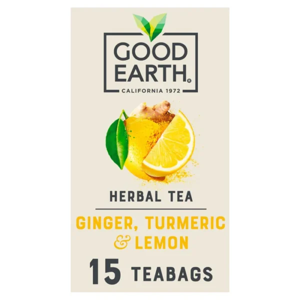 Good Earth Teabags Lemon Ginger & Turmeric 15 per pack