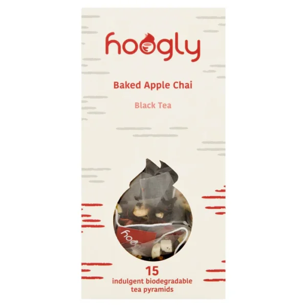 Hoogly Tea Baked Apple Chai Tea Pyramid Bags 15 per pack