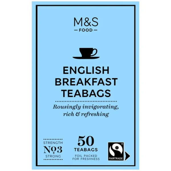 M&S Fairtrade English Breakfast Tea Bags 50 per pack