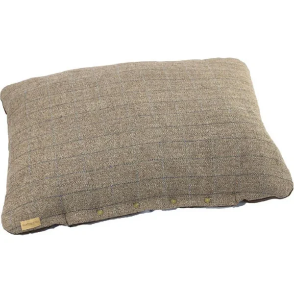 Earthbound Tweed Flat Cushion Beige Dog Bed Medium
