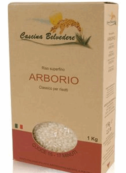 RIZ ARBORIO BOITE CARTON BELVEDERE 1 KG