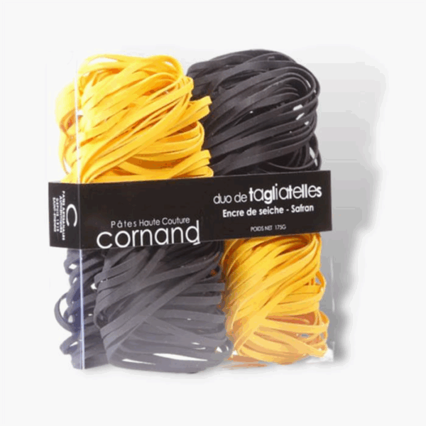 TAGLIATELLES DUO PLAISIR ENCRE DE SEICHE/SAFRAN 175G