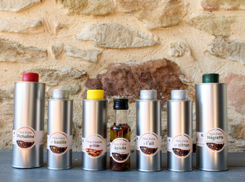 Assortiment d'Huiles : Huiles d'Olive et Huile d'Amandes Grillées