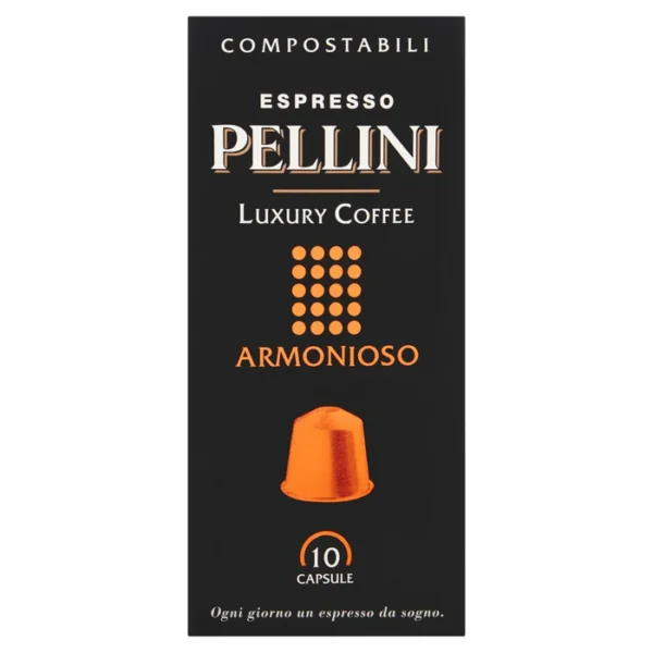 Pellini Luxury Armonioso Compostable Nespresso Compatible Coffee Capsules 10 per pack
