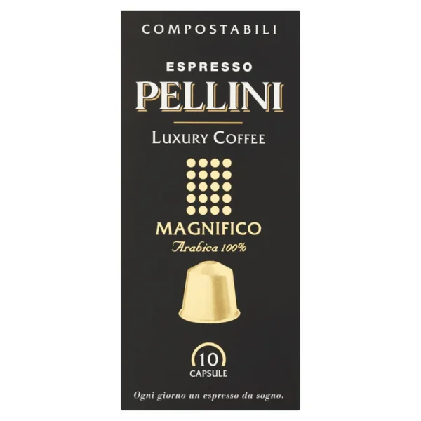 Pellini Luxury Magnifico Compostable Nespresso Compatible Coffee Capsules 10 per pack