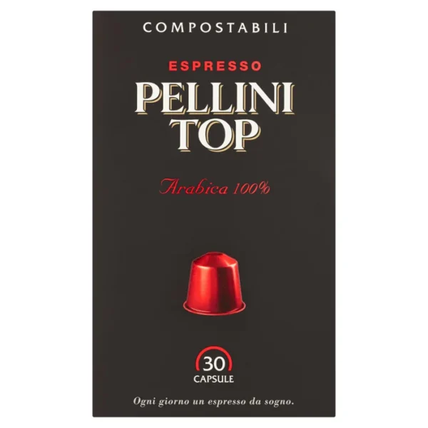 Pellini Top Arabica 100% Compostable Nespresso Compatible Coffee Capsules 30 per pack