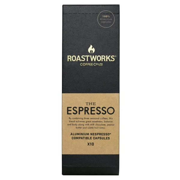Roastworks Espresso Nespresso Compatible Capsules 10 per pack