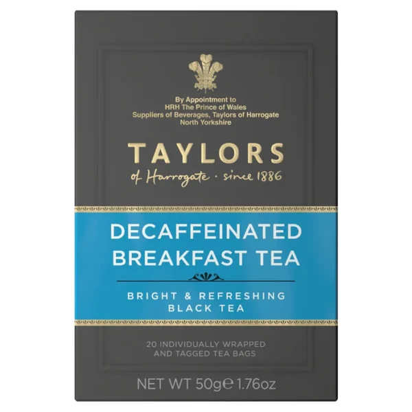 Taylors Decaffeinated Breakfast Teabags 20 per pack