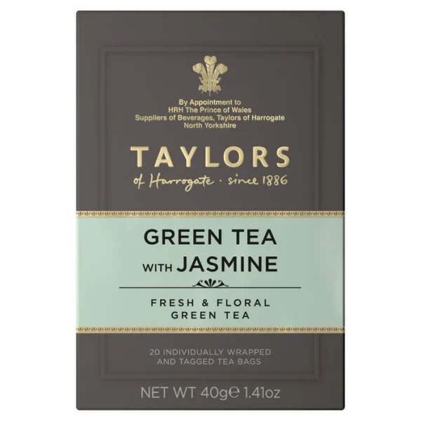 Taylors Green Tea with Jasmine Teabags 20 per pack
