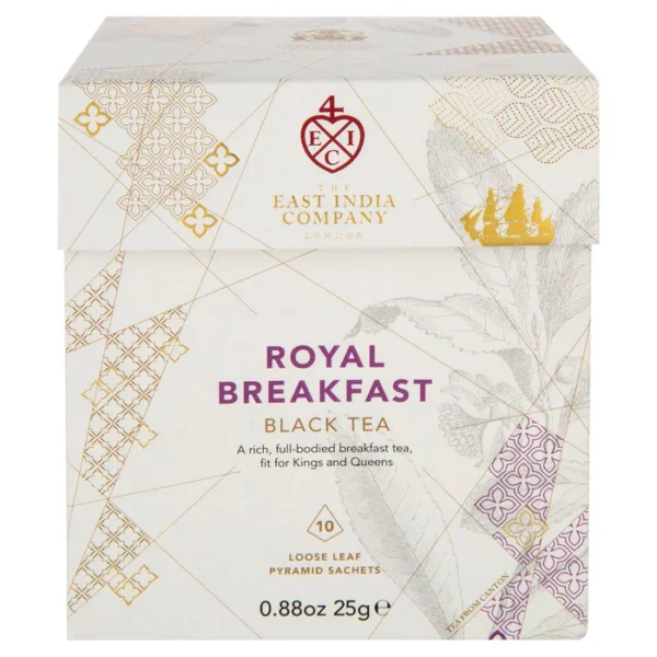 The East India Company Royal Breakfast Black Tea Pyramid Bags 10 per pack