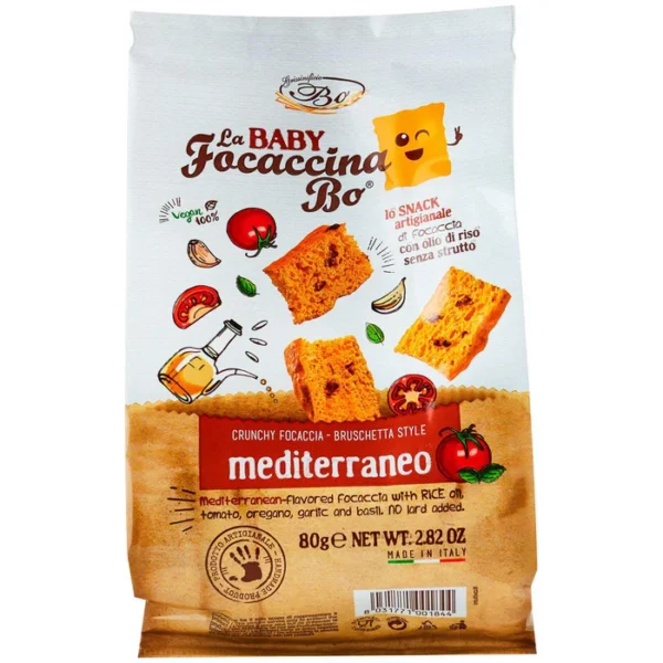 La Focaccina Bo Mediterranean Baby Focaccina 80g