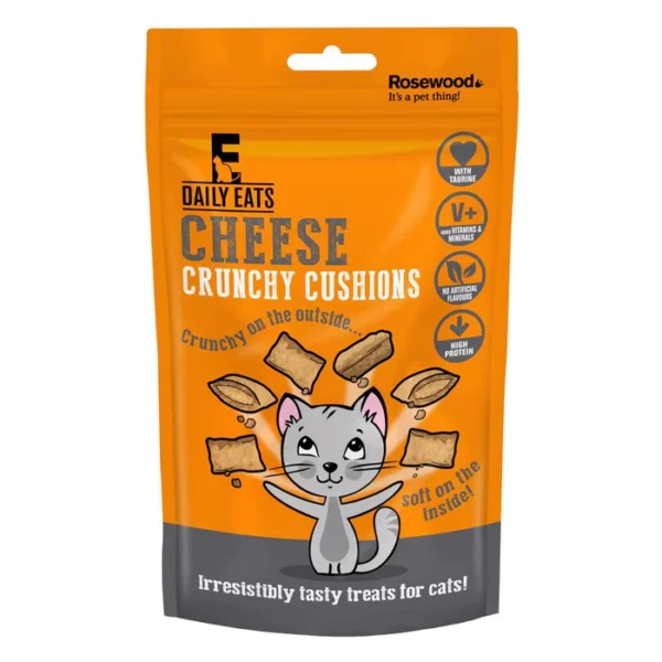 Rosewood Leaps & Bounds Crunchy Cheese Cushion Cat Treats 60g