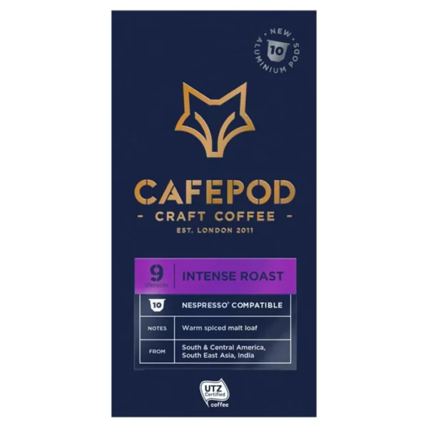 CafePod Intense Roast Nespresso Compatible Aluminium Coffee Pods 10 per pack