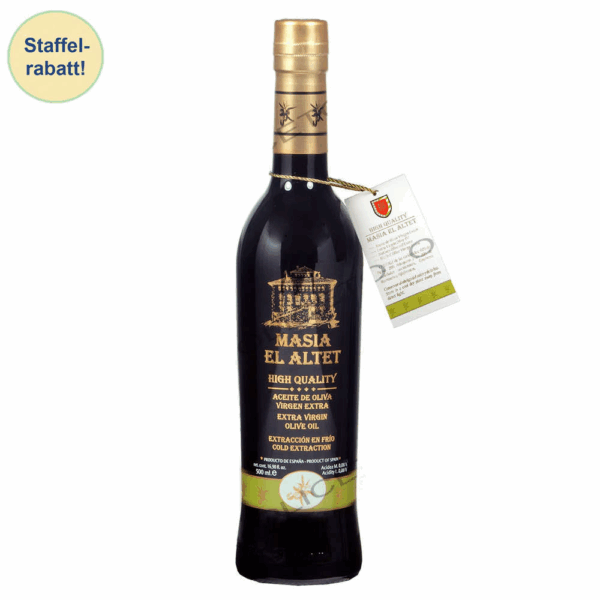 Huile d'olive de haute qualité 500 ml - Masia El Altet - Aceite de Oliva Virgen Extra