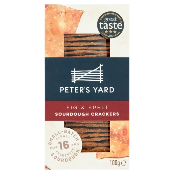 Peter's Yard Fig Sourdough Crackers 100g