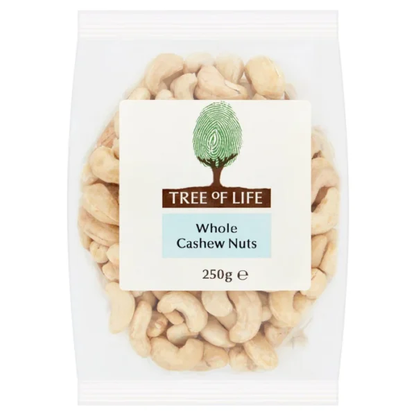 Tree of Life Whole Cashew Nuts 250g