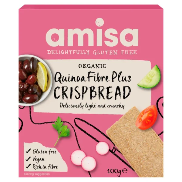 Amisa Organic Gluten Free Quinoa Fibre Plus Crispbread 100g