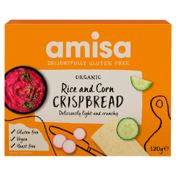 Amisa Organic Gluten Free Rice & Corn Crispbread 120g