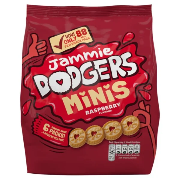 Jammie Dodgers Raspberry Biscuits Minis 6 per pack