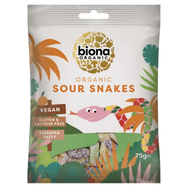 Biona Organic Sour Snakes 75g
