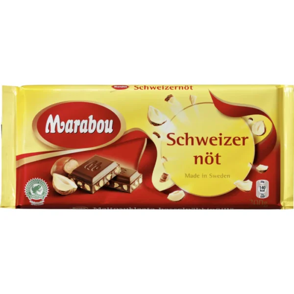 Marabou Schweizernöt Milk Chocolate with Hazelnuts 200g