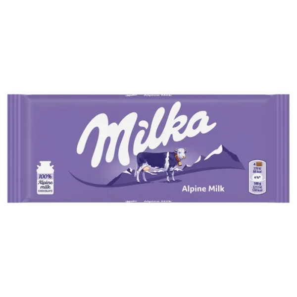 Milka Alpine Milk Chocolate Bar 90g