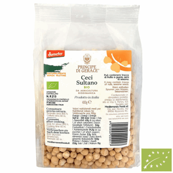 Pois chiches séchés biologiques 400 g - Mediterranea Foods