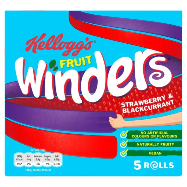 Kellogg's Winders Strawberry & Blackcurrant 5 per pack