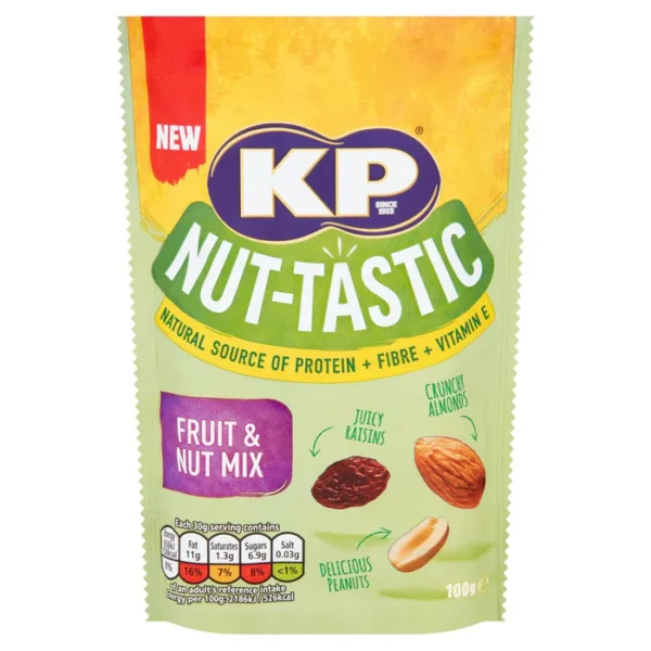 KP Nut Tastic Fruit & Nut Mix Grazing Bag 100g