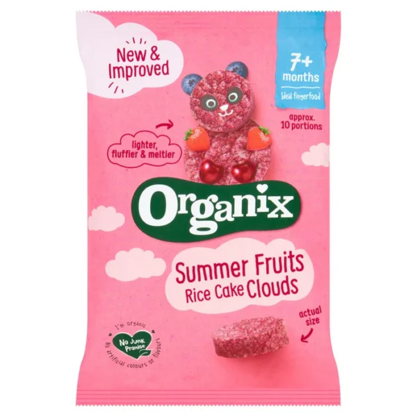 Organix Summer Fruits Rice Cake Clouds 40g