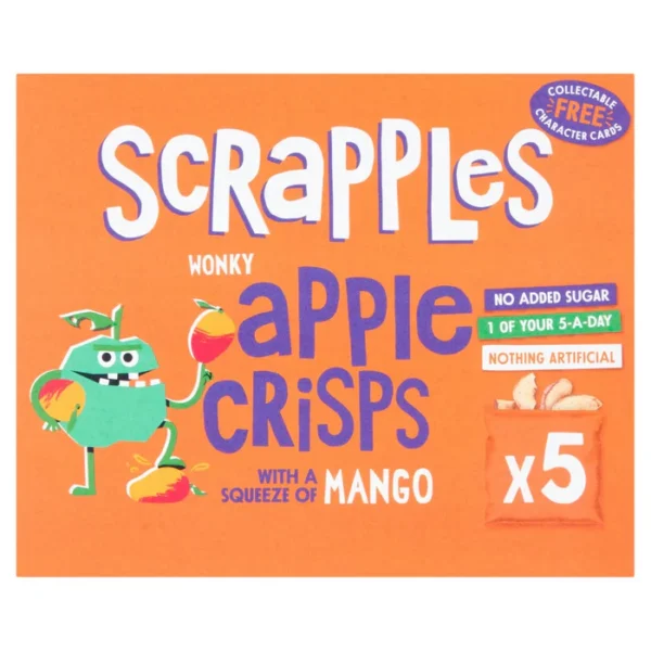 Scrapples Kids Apple & Mango Crisps Multi Box 5 x 12g