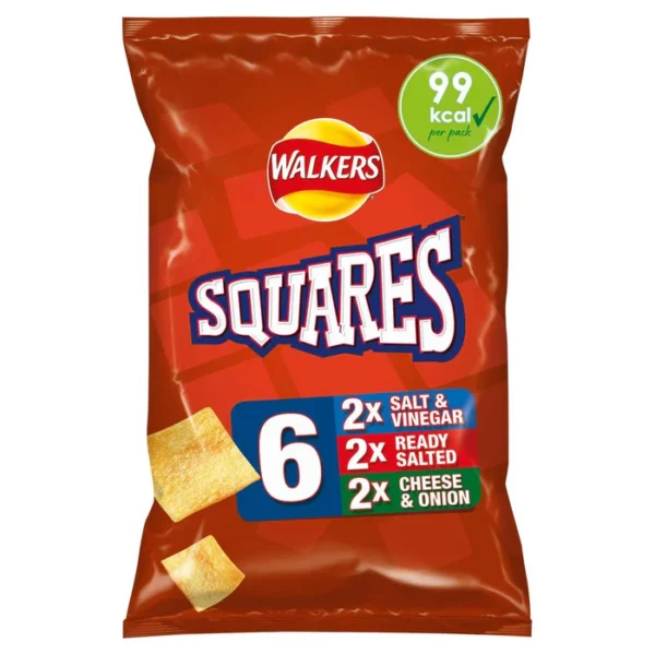 Walkers Squares Variety 6 per pack
