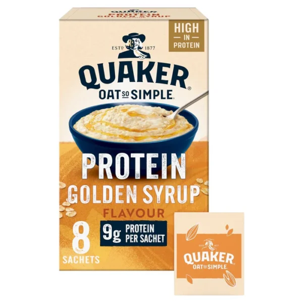 Quaker Oat So Simple Protein Golden Syrup Porridge 8 x 43g