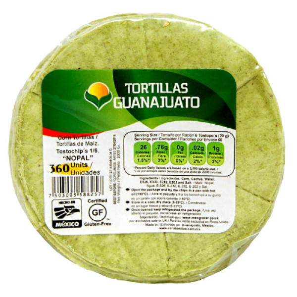 Pre Cut Cactus Corn Tortilla for Frying 1kg