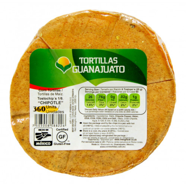 Pre Cut Guajillo Corn Tortilla for Frying 1kg
