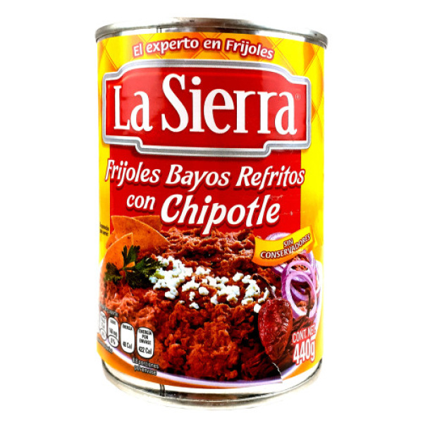 La Sierra Refried Bayo Beans With Chipotle 430g
